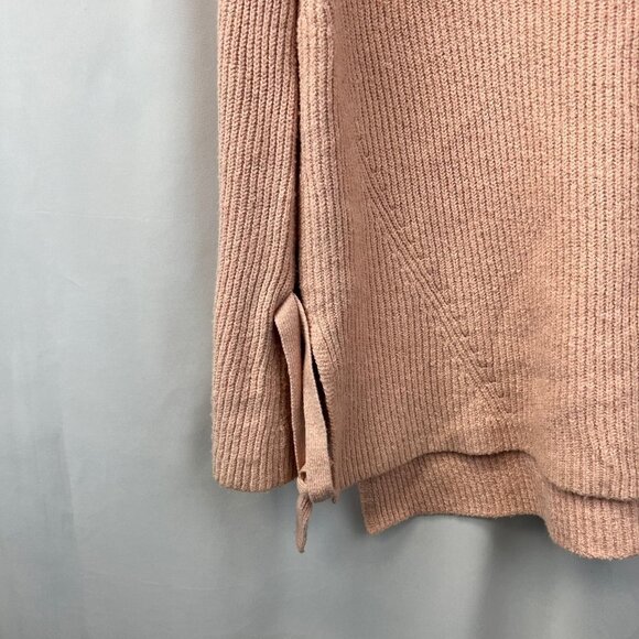 Aerie Womens Pink Split Neck Long Sleeve Knitted Pullover Sweater Size Small - Picture 8 of 10